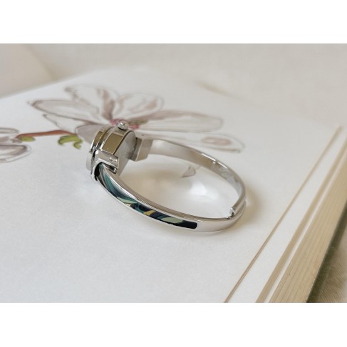 Silver Metal Women's Floral Watch